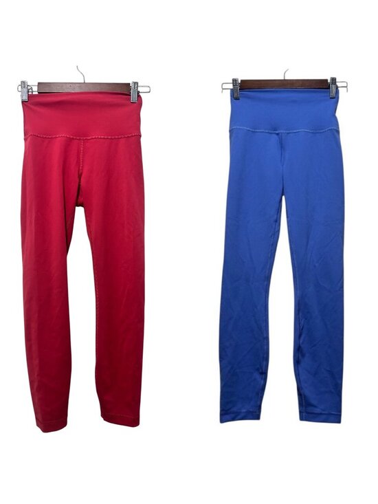 lululemon athletica Pants - Lululemon Wunder Train High Rise 2 Leggings Set 4 Blue Pink Pilates Workout Gym